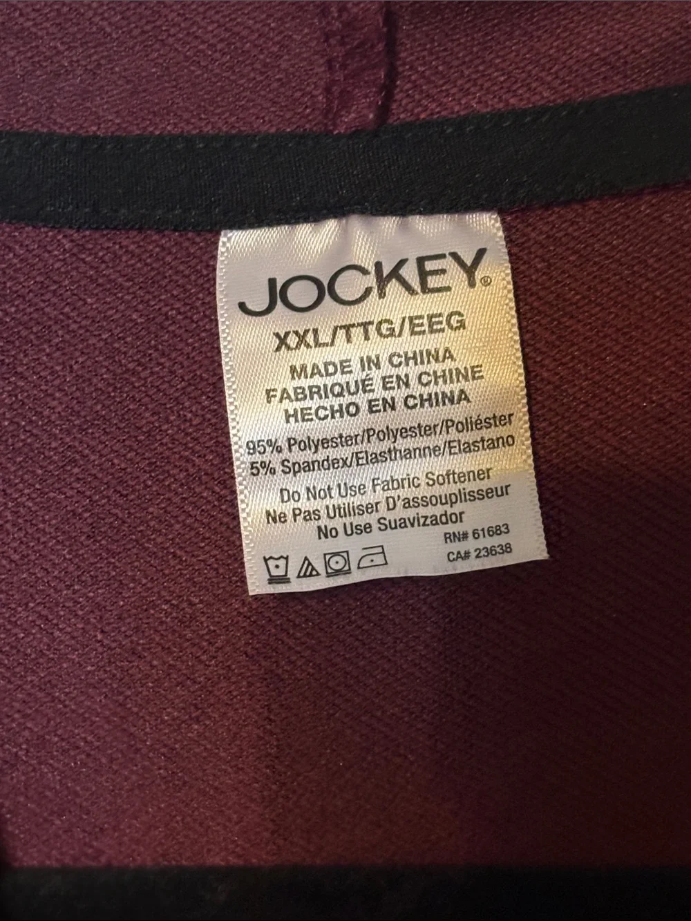Jockey Women's Burgundy Full-Zip Hooded Jacket